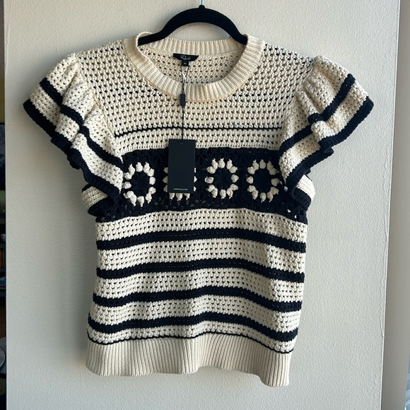 Rails Penelope short sleeve crochet sweater - Picture 3 of 7